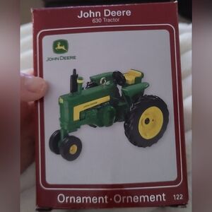 NIB John Deere Green & Yellow 630 Tractor Ornament Collectible